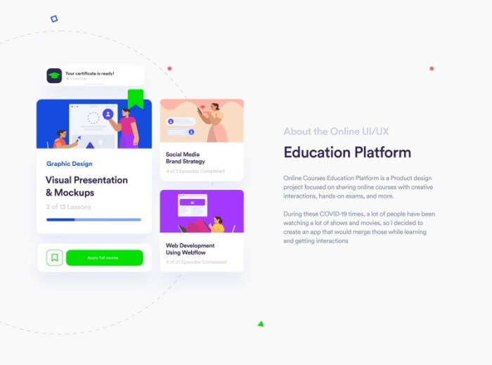Online course ui design